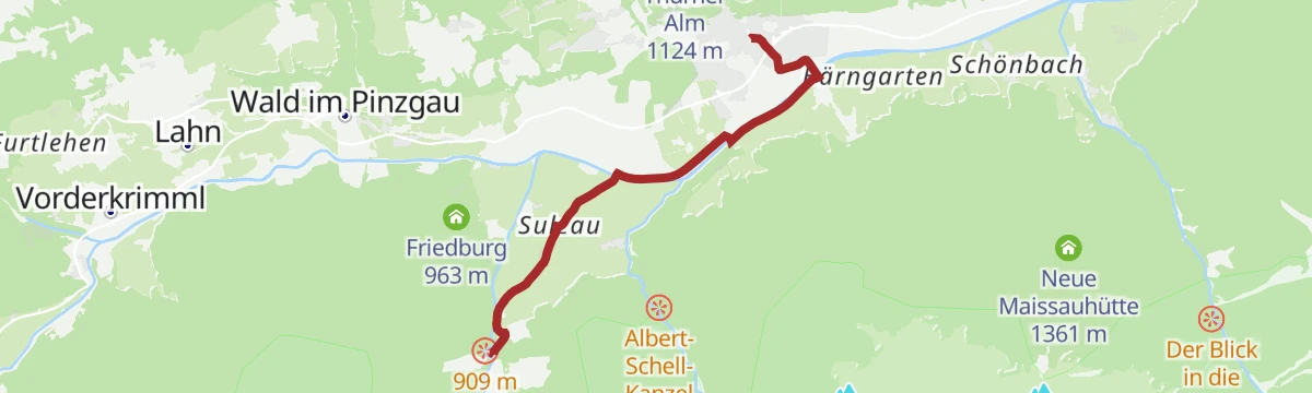 Route map: Neukirchen: Blausee